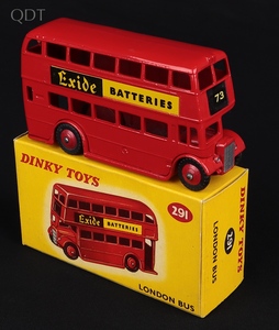 Dinky toys 291 london bus exide hh544 front