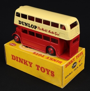 Dinky toys 290 dunlop double deck bus hh957 back