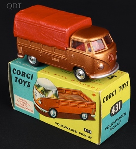 Corgi toys 431 vw pick up copper hh588 front