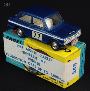 Corgi toys 340 monte carlo sunbeam imp  front
