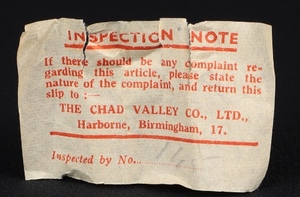 Slip  inspection note