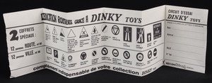 French dinky 593 road signs w1035 leaflet