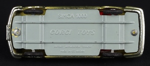 Corgi toys 319 simca 1000 competition model b670 base