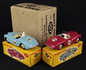 Trade box dinky toys 107 sunbeam alpine sports hh808 back