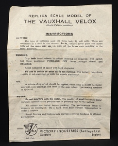 Victory models vauxhall velox hh829 instructions