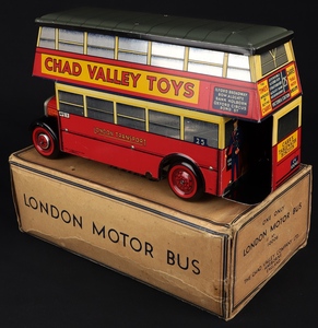 Chad valley 10006 carr's biscuits london motor bus hh850 back