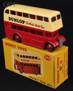 Dinky toys 290 double deck bus dunlop hh937 front