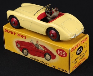 Dinky toys 103 austin healey sports jj52 back