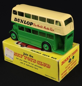 Dinky toys 290 double deck bus dunlop jj106 back