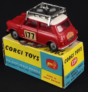 Corgi toys 339 1967 monte carlo winner bmc mini cooper s jj138 back