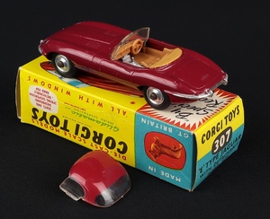 Corgi toys 307 e type jaguar jj300 back