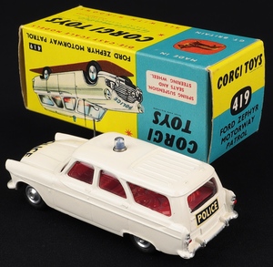 Corgi toys 419 ford zephyr motorway patrol jj351 back