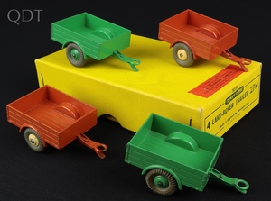 Trade box 4 dinky 27m land rover trailers jj358 front