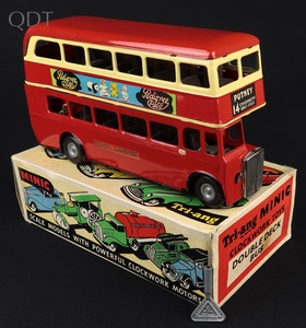 Tri ang minic 60m double decker bus jj412 front