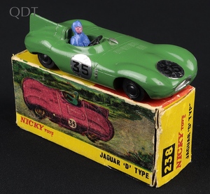 Nicky dinky toys 238 d type jaguar jj417 front