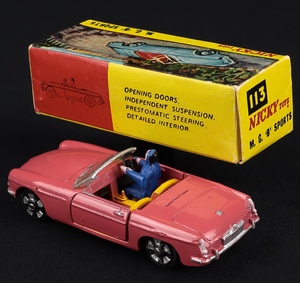 Nicky dinky toys 113 mgb sports jj418 back