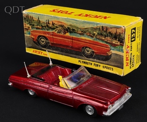 Nicky dinky toys 137 plymouth fury sports jj419 front