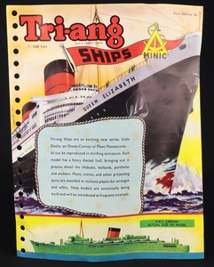 Tri ang minic m891 rms queen elizabeth presentation set jj494 leaflet 1