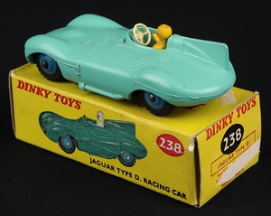 Dinky toys 238 jaguar d type racing car jj516 back