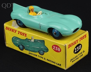Dinky toys 238 jaguar d type racing car jj516 front