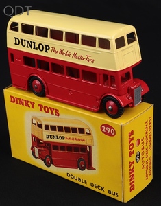 Dinky toys 290 dunlop double deck bus jj519 front