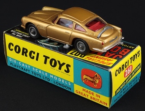 Corgi toys 261 james bond aston martin db5 jj523 back