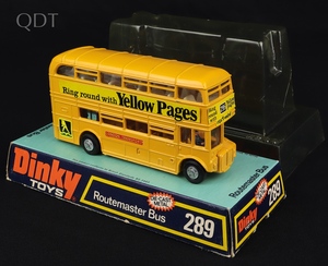 Dinky toys 289 routemaster bus yellow pages jj602 front