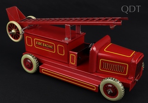 Chad valley fire engine with ladder tinplate jj696 front