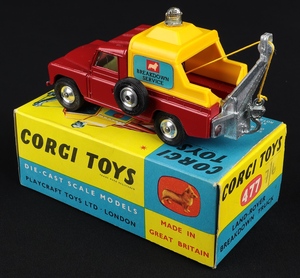 Corgi toys 477 landrover breakdown truck jj621 back