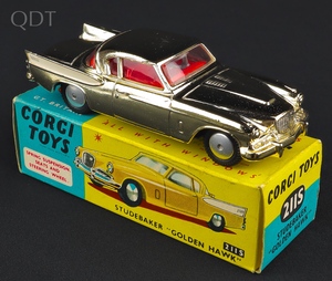 Corgi toys 211s studebaker golden hawk jj629 front