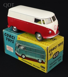 Corgi toys 433 volkswagen delivery van jj675 front