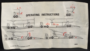 Corgi major 1146 carrimore tri deck car transporter jj691 leaflet