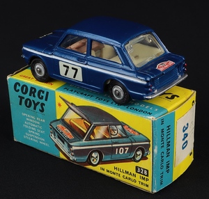 Corgi  toys 340 1967 monte carlo sunbeam imp winner jj719 back