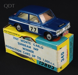 Corgi toys 340 1967 monte carlo sunbeam imp winner jj719 front
