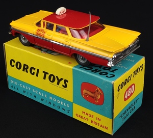 Corgi toys 480 chevrolet taxi cab jj857 back