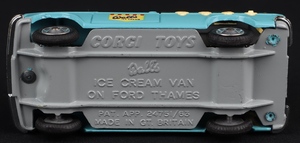 Corgi toys 447 wall's ice cream van jj896 base