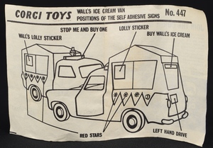 Corgi toys 447 wall's ice cream van jj896 leaflet