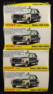French dinky toys 1450 simca 1100 police jj917 front