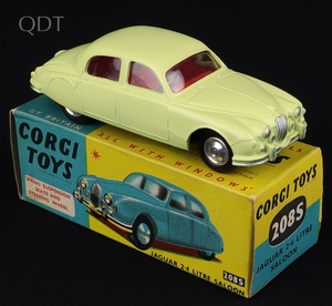 Corgi toys 208s jaguar 2.4 litre saloon jj934 front