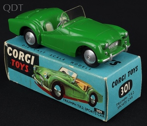 Corgi toys 301 triumph tr2 jj936 front