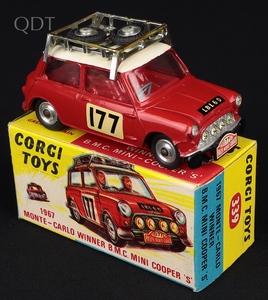 Corgi toys 339 1967 monte carlo bmc mini cooper s kk201 front