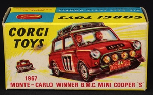 Corgi toys 339 1967 monte carlo bmc mini cooper s kk201 box