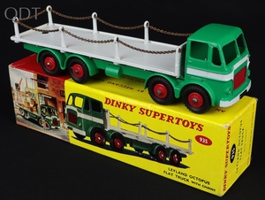 Dinky supertoys 935 leyland octopus flat truck trailer kk230 front