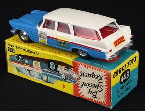 Corgi toys 443 plymouth us mail kk244 back