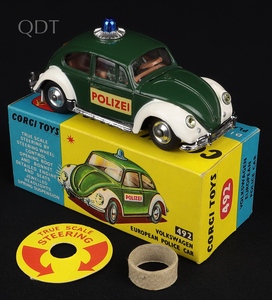 Corgi toys 492 vw police car polizei kk271 front