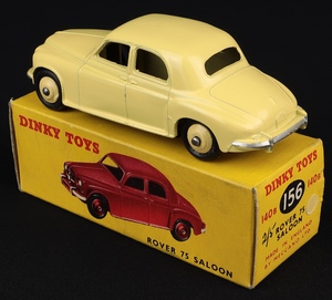 Dinky toys 140b 156 rover 75 saloon kk283 back
