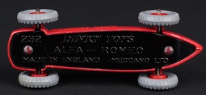 Dinky toys 232 alfa romeo racing car kk299 base
