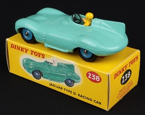 Dinky toys 238 jaguar d type racing car kk331 back