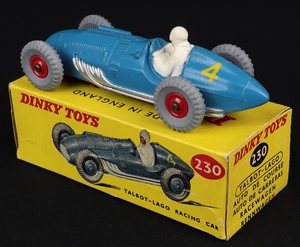 Dinky toys 230 talbot lago racing car kk332 back