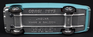 Corgi toys 238 jaguar mark x kk364 base